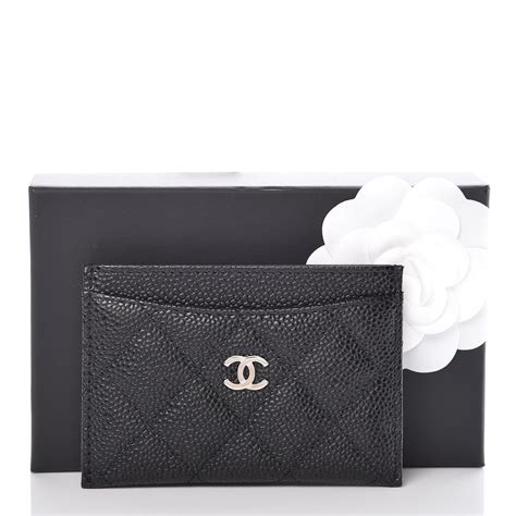 chanel card holder lambskin or caviar|Card holder .